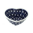 thumbnail image 1 of Blue Rose Polish Pottery Stars Small Heart Bowl, 1 of 2