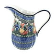 thumbnail image 1 of Blue Rose Polish Pottery Summer Blooms Pitcher, 1 of 2