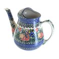 thumbnail image 1 of Blue Rose Polish Pottery Summer Blooms Watering Can, 1 of 2