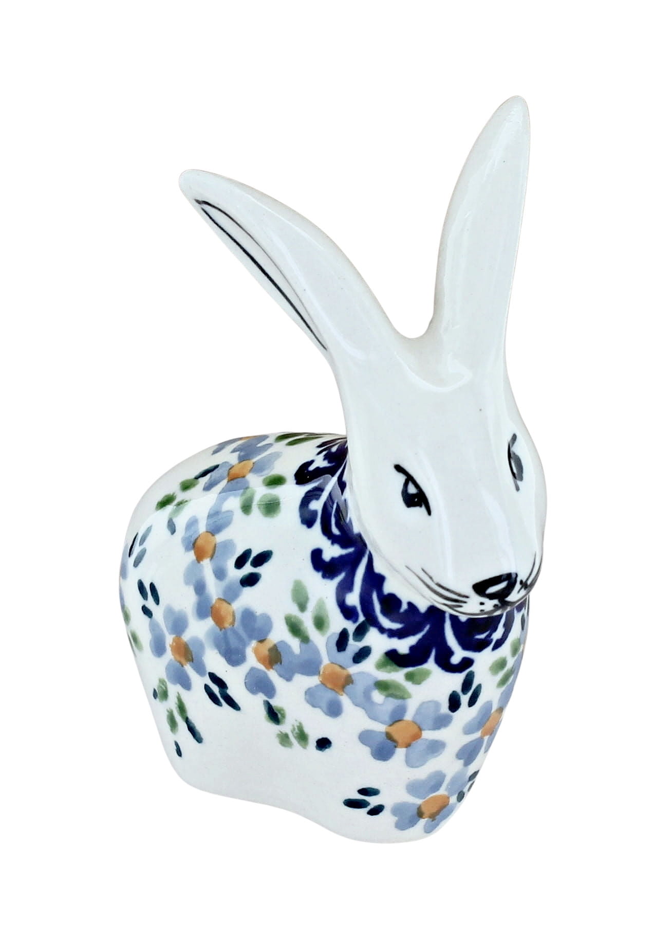 Blue Rose Polish Pottery Summer Vine Rabbit Figurine - Walmart.com