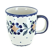 Blue Rose Polish Pottery Sunflower Coffee Mug