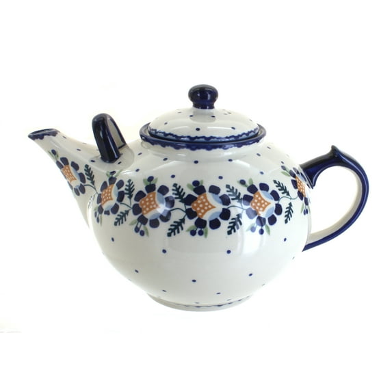 Blue Rose Polish Pottery Sunflower Large Teapot