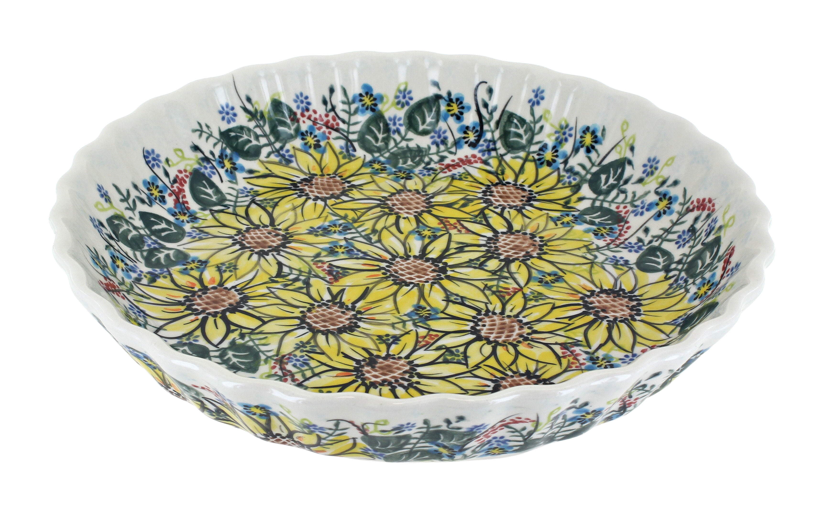 Vena Spring Blossom Muffin Pan Polish Pottery