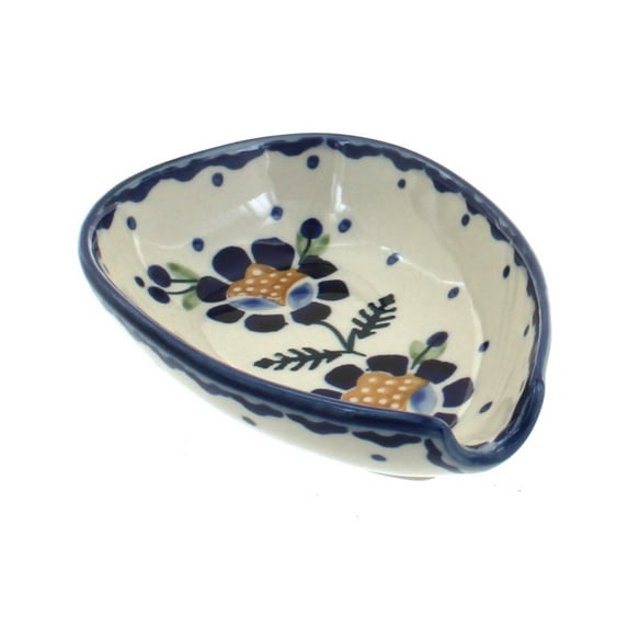 Blue Rose Polish Pottery Sunflower Small Spoon Rest
