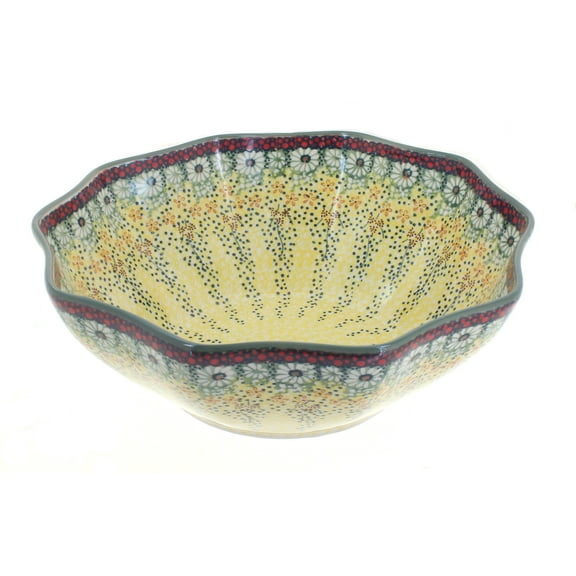 Blue Rose Polish Pottery Sunshine Grotto Medium Decagonal Bowl