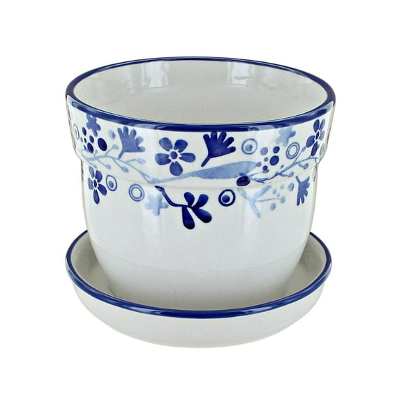 Blue Rose Polish Pottery Susanna Medium Flower Pot