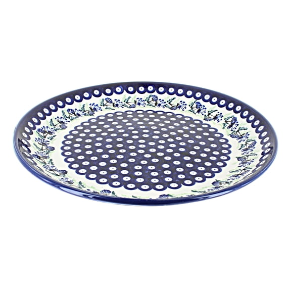 Blue Rose Polish Pottery Sweet Annie Large Round Platter