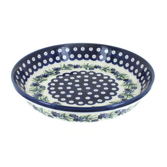 Blue Rose Polish Pottery Sweet Annie Pie Plate