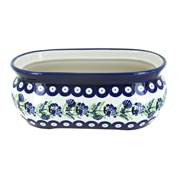 Blue Rose Polish Pottery Sweet Annie Small Planter