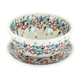 thumbnail image 1 of Blue Rose Polish Pottery Tara Berry Bowl with Saucer, 1 of 2