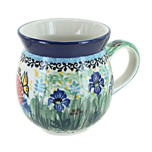 Blue Rose Polish Pottery Teresa Bubble Mug