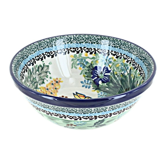 Blue Rose Polish Pottery Teresa Cereal/Soup Bowl