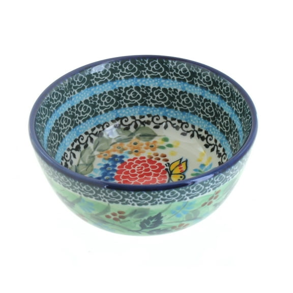 Blue Rose Polish Pottery Teresa Dessert Bowl