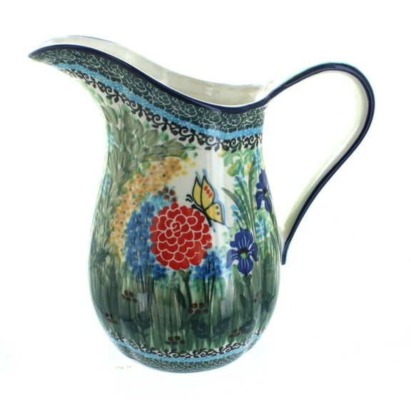 Blue Rose Polish Pottery Teresa Pitcher