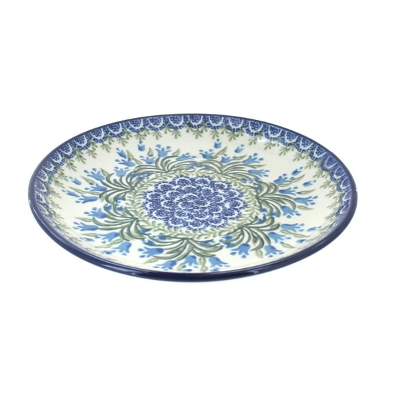 Blue Rose Polish Pottery Tulip Bouquet Dessert Plate