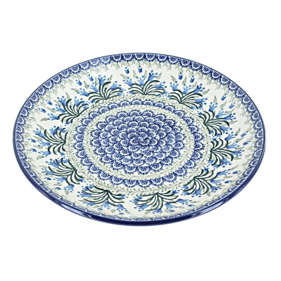 Blue Rose Polish Pottery Tulip Bouquet Dinner Plate