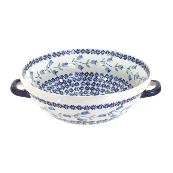 Blue Rose Polish Pottery Tulip Colander