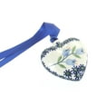 thumbnail image 1 of Blue Rose Polish Pottery Tulip Heart Ornament, 1 of 2