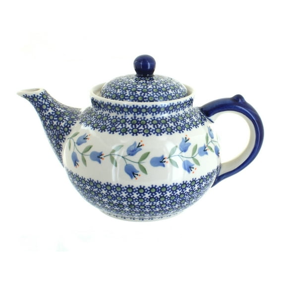 Blue Rose Polish Pottery Tulip Teapot