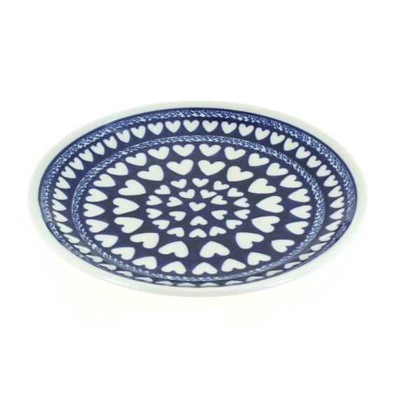Blue Rose Polish Pottery Valentina Dessert Plate