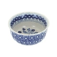 thumbnail image 1 of Blue Rose Polish Pottery Vintage Blue Daisy Small Bowl, 1 of 2