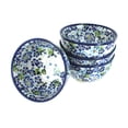 thumbnail image 1 of Blue Rose Polish Pottery Vintage Violet 4 Piece Dessert Bowl Set, 1 of 2