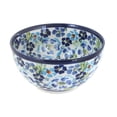 thumbnail image 1 of Blue Rose Polish Pottery Vintage Violet Dessert Bowl, 1 of 2