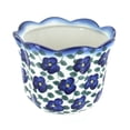 thumbnail image 1 of Blue Rose Polish Pottery Violets Planter, 1 of 1