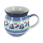 Blue Rose Polish Pottery Winter Bells Bubble Mug