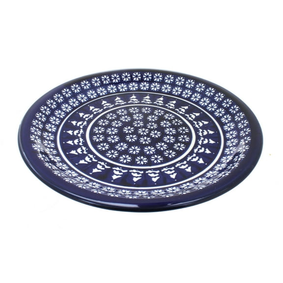 Blue Rose Polish Pottery Winter Nights Dinner Plate