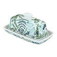 thumbnail image 1 of Blue Rose Polish Pottery Woodland Fern Butter Dish, 1 of 1