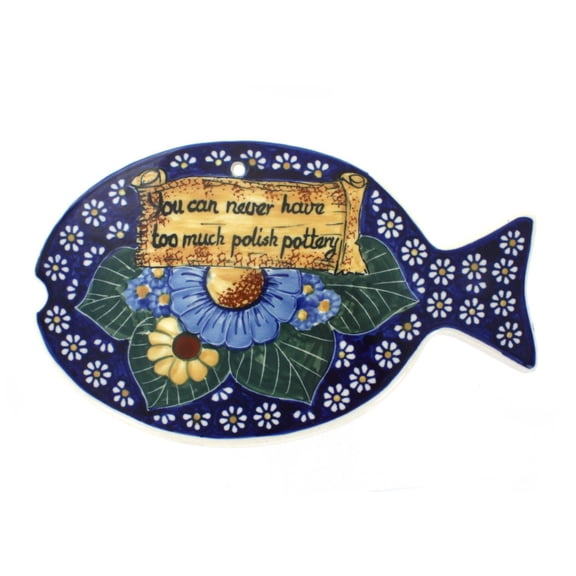 Blue Rose Polish Pottery You Can Never Have Too Much Polish Pottery Cutting Board
