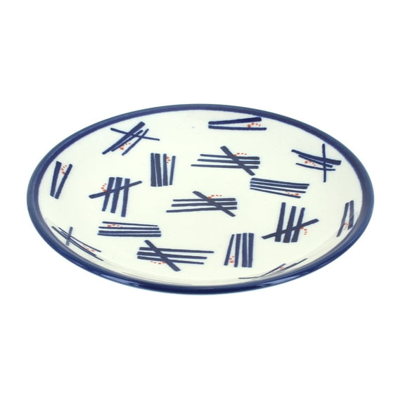 Blue Rose Polish Pottery Zoe Dessert Plate