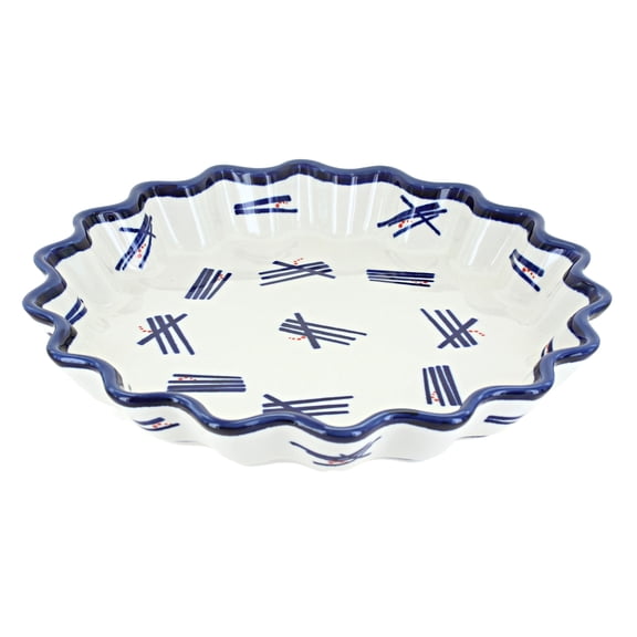 Blue Rose Polish Pottery Zoe Quiche Dish