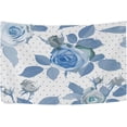 thumbnail image 1 of Blue Rose Tapestry Wall Hanging Tapestries Happy Colorful Hippie Psychedelic Art Polyester Carpet Wall Decorative for Living Room Bedroom 60x51inch, 1 of 7