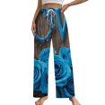thumbnail image 1 of Blue Roses Love Print Pajama Pants Comfortable Elastic Waist Pajamas Fashion Sleepwear Bottoms Plus Size Homewear, 1 of 6