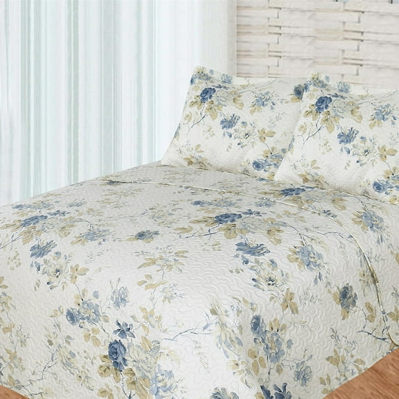 Blue Roses Super King Bed in a Bag Set.
