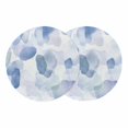 thumbnail image 1 of Blue Round 13 Inch Placemats Set of 2, Watercolor Abstract Geometric Art HeatResistant Non Slip Place Mats for Dining Table, Wipeable Braided Kitchen Table Mats for Housewarming, 1 of 9