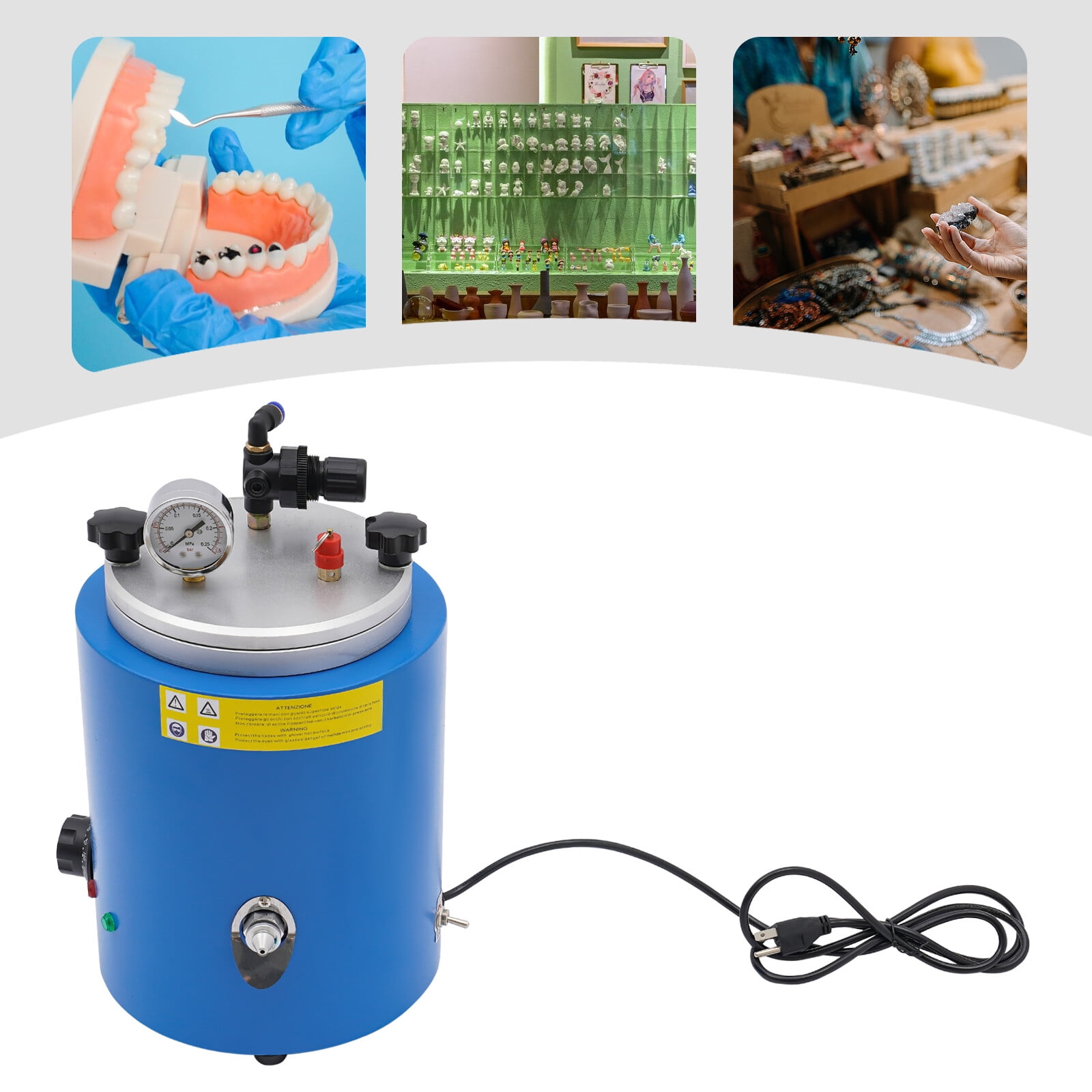Blue Round 350W Wax Injector Wax molding machine Wax Casting Machine Jewelry Tool for Necklaces