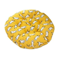 Blue Round Memory Foam Cushion 16/18 Inch Thick Chair Pad for Patio Dining, Non-Slip Floor Pillow Multi-Use​