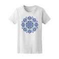 thumbnail image 1 of Blue Round Pattern Mandala Tee Women's -Image by Shutterstock, 1 of 2