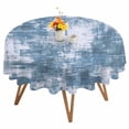 thumbnail image 1 of Blue Round Tablecloth 60 inches Modern Abstract Gradient Blue Geometric Texture Waterproof Oil-Proof Table Cloth Round Table Cover for Holiday Party Picnic Dinner Decor Indoor and Outdoor Use, 1 of 9