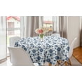 thumbnail image 1 of Blue Round Tablecloth, Chinese Floral Garden Pattern Nature Inspirations with Traditional Ornament Design, Circle Table Cloth Cover for Dining Room Kitchen Decor, 60", Blue White, by Ambesonne, 1 of 2