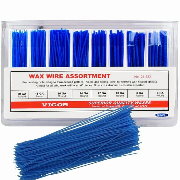 Blue Round Wax Wire Assortment Sculpting Wax Jewelry Making, Scrollwork & Design