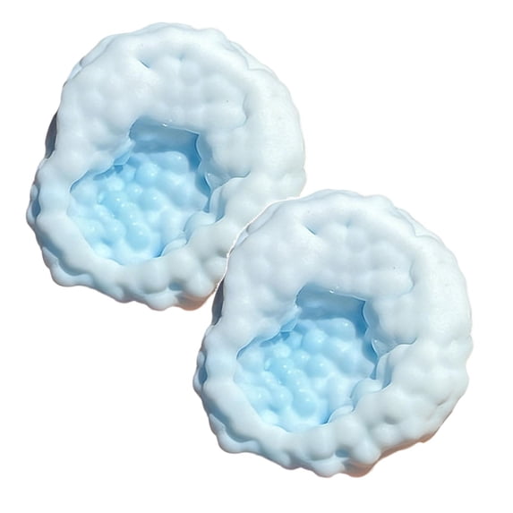 Blue Rubber Bead Ball Squishy Fidget, Crunchy Sensory Squeeze Ball, 2-Piece Viral Squishies Set, 1.6 In