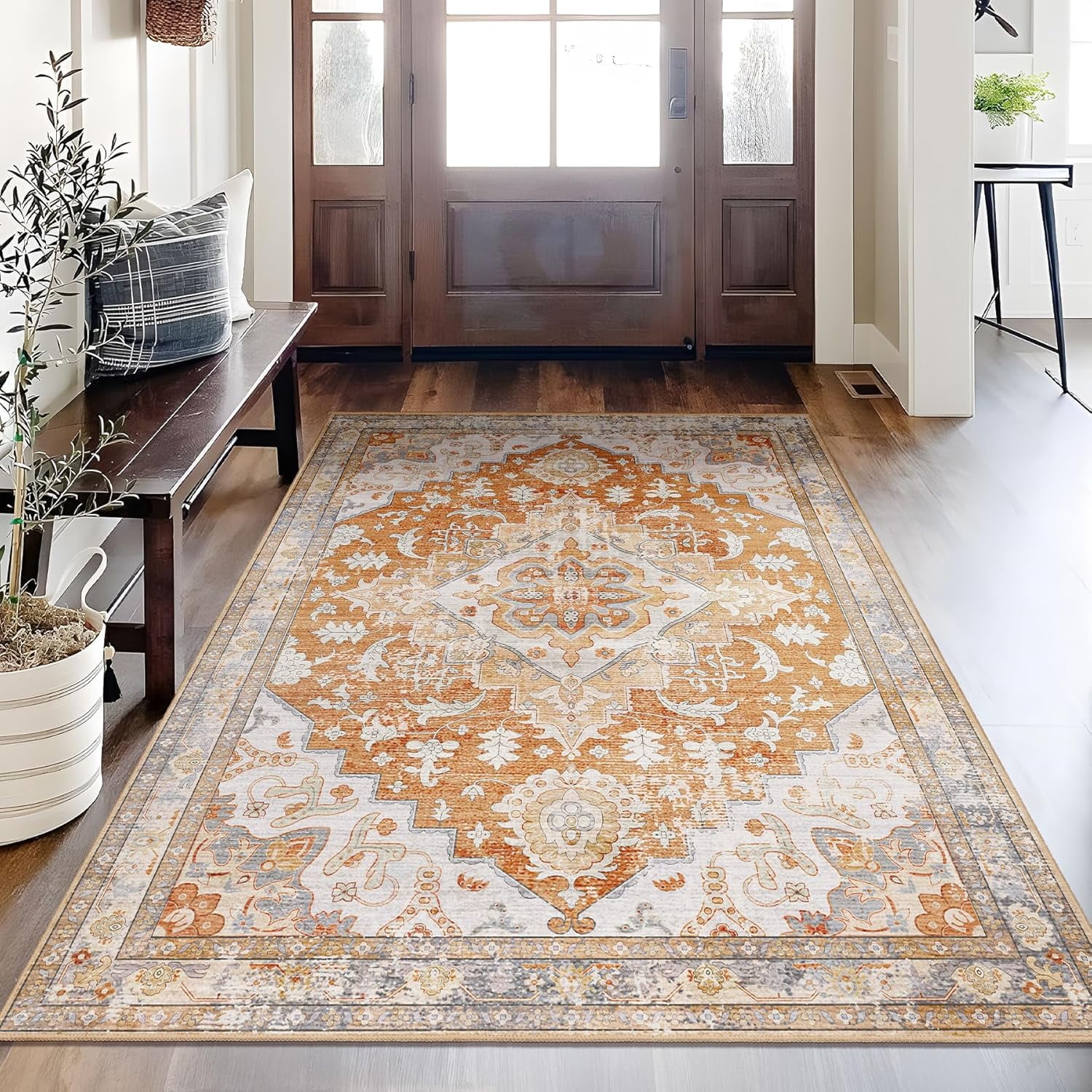 Blue Rug Runners 2x6 Boho Long Bathroom Runner Rugs for Hallway ...