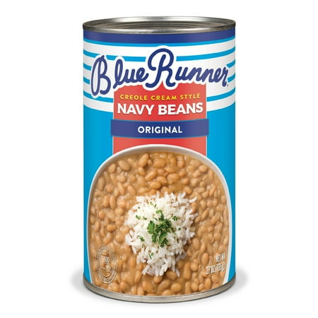 Blue Runner Creole Cream Style Navy Beans, 27 oz Can, Heat and Serve