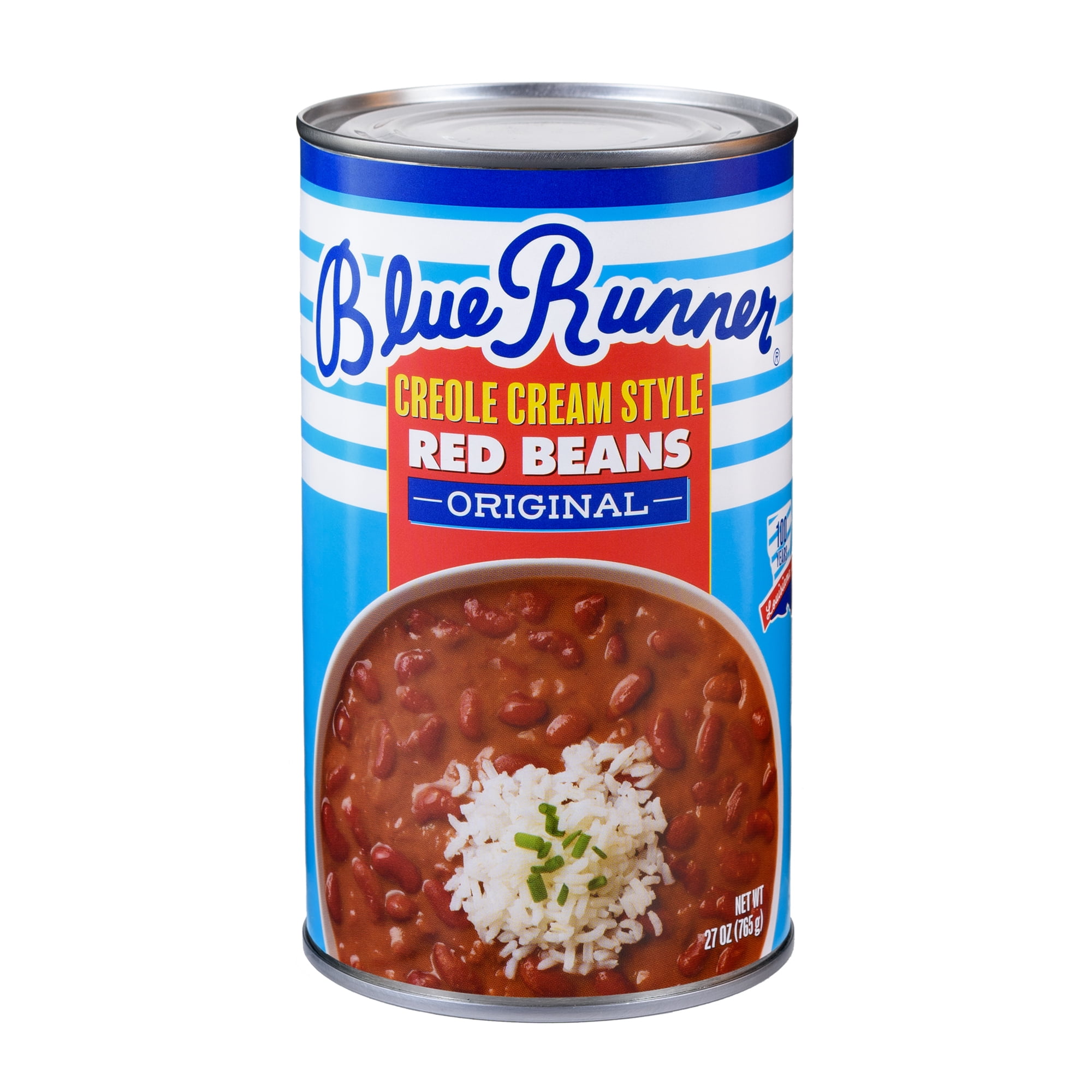 Blue Runner Creole Cream Style Red Beans, 27 oz Can, Heat and Serve ...