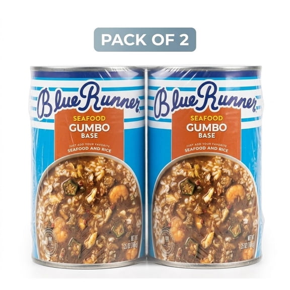 Blue Runner Foods Creole Seafood Gumbo Base, 25 oz Can, ( Pack of 2 )
