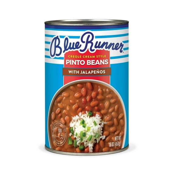 Blue Runner Pinto Beans with Jalapenos, 16 Ounce (Pack of 12)